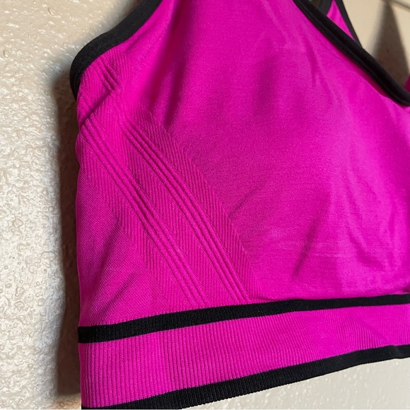AVIA Women’s Active Criss Sports Bra - Plus Size - Pink & Black - Picture 6 of 7